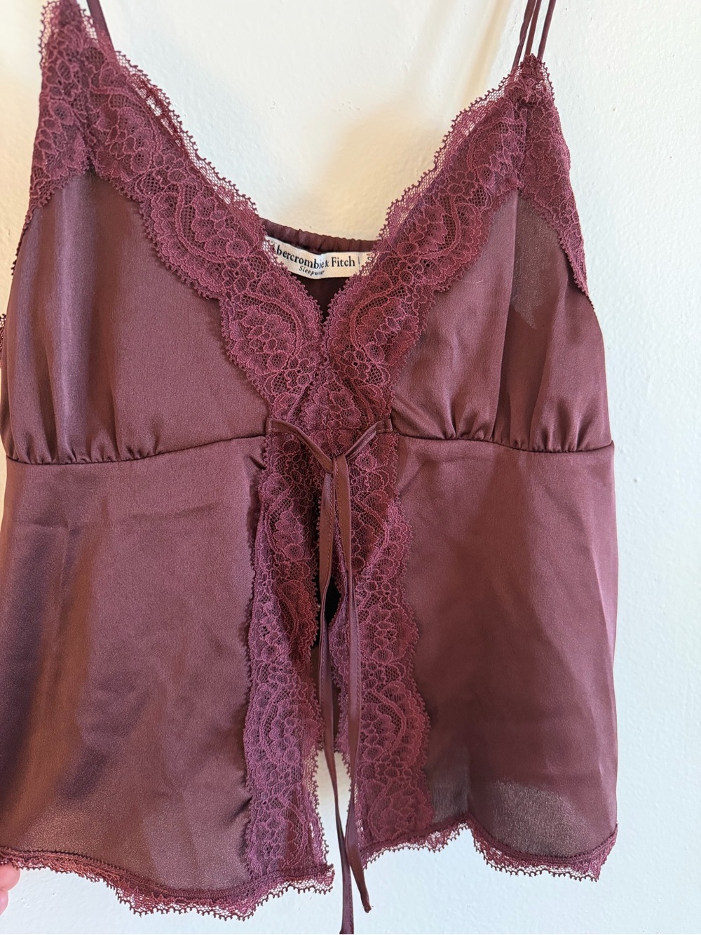 Abercrombie & Fitch Lace-Trim Satin Camisole - Picture 3 of 6